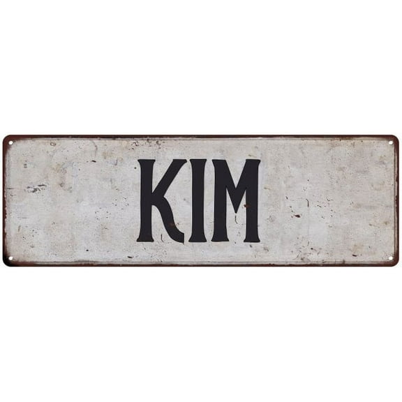 KIM Vintage Look Gift Rustic Chic Metal Sign 6x18 206180036004