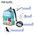 thumbnail image 4 of Honeii Hello Summer Gnome 1 Print Canvas College Laptop Backpack, Durable Rucksack Travel Notebook Bag School Backpack Book Bag for Men Women-Small, 4 of 7