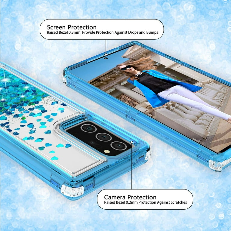 Galaxy Wireless Case for Galaxy Note 20 Ultra, Hard Clear Glitter