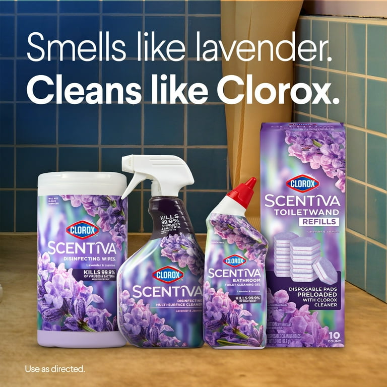 Clorox ToiletWand Refills Lavender Jasmine 10 Count, Disposable