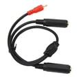 thumbnail image 2 of Hembra de 635 mm a hembra de 635 mm y cable cable en Y divisor negro estéreo para amplificadores, 2 of 8