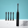 thumbnail image 4 of VANLOFE 6 Modes Electric Toothbrush With 4 Brush Heads Portable travel toothbrush Black, 4 of 7