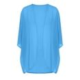 thumbnail image 5 of Brqkzdu Long Chiffon Kimonos Cardigans for Women Half Sleeve Sheer Cardigans Lightweight Loose Fit Comfy Causal Cover Up, 5 of 8
