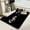 Black-2, variant on Coffee Bar Mat Rubber Dish Drying Mat For Kitchen Counter Coffee Mat for Home Bar Gift Kitchen Mat Coffee Bar Accessories Decorative Coffee Shop Chocolate Dish Drying Pad 16"X 18"