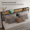 thumbnail image 6 of Lofka Bed Frame with Upholstered Storage Headboard, Metal King Bed Frame, Light Gray, 6 of 8