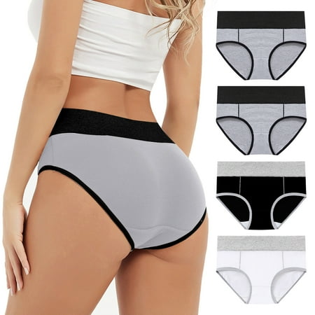 New Release  Comfortable High Waisted Panties  Women s Physiological Underwear  Soft Cotton  Breathable  Seamless  for Daily Wear  Seamless Fit  Seamless Underwear  Plus Size Womens | White 4XL
