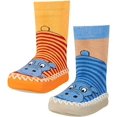 thumbnail image 4 of Un par de calcetines de pantuflas de hipopótamo de Playshoes, pantuflas unisex para niños, rosa, 4 of 4