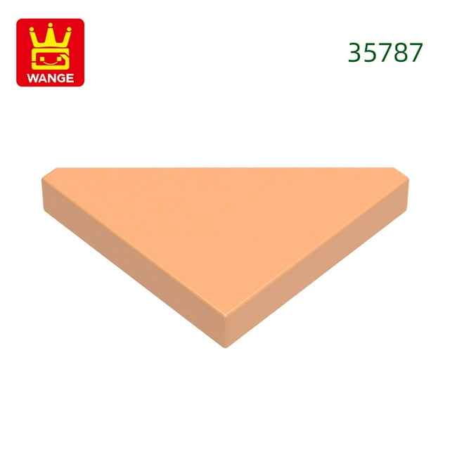 400Pcs/lot Special Tile Modified 2x2 Aperture Free Triangular Block Moc Accessories Compatible with 35787 Brick DIY Toy 3.Medium Nougat about400pcs