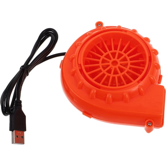 Mini ventilador para disfraz inflable bomba de aire USB portátil ropa de dinosaurio inflable ventilador para Halloween Cosplay suministros de fiesta naranja