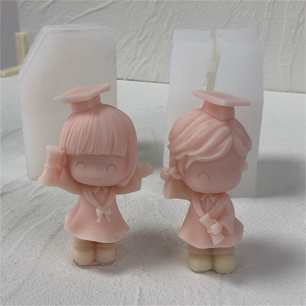 Graduated Boy Girls Silicone Molds Scented Candle Molds DIY Table Ornament Molds Craft Making Supplies Easily to Clean