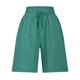 thumbnail image 2 of Pantalones Elásticos de la Cintura para las Mujeres de la Moda de Verano Sólido Medio Pantalones Cortos, Poliéster Casual, 2 of 6