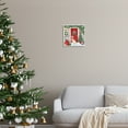 thumbnail image 3 of Stupell Industries Dog & Winter Holiday Doorway Holiday Painting White Framed Art Print Wall Art, 12 x 12, 3 of 9