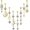 Gold, variant on 8 Pieces 14G Belly Button Rings Steel Long Dangle Navel Ring CZ Body Piercing Jewelry
