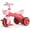 Pink, variant on Costway Kids Trike with Limited Steering, Ergonomic Seat, Front & Rear Storage Baskets Pink