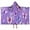 Purple Butterfly Flower-1, variant on Purple Yellow Blue Butterfly Pattern Hooded Bath Towel,50"x30" for Ages 3 To 12 Kids, Quick Dry Lightweight Soft Microfiber Hood Beach Towel Cover Up for Kids