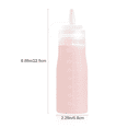 thumbnail image 3 of Micebay 16 oz Silicone Condiment Squeeze Bottles, Leak Proof, BPA Free, with Interchangeable Lids, Set of 4 for Oil, Honey, Dressing, Pink, 3 of 9