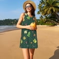 thumbnail image 3 of Balery Camp In The Forest Vestidos de verano para mujer con estampado: vestido holgado sin mangas, vestido playero informal y cómodo para días calurosos., 3 of 7