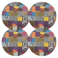 thumbnail image 2 of Ryvnso Leopard Checkered Pattern Round Plate Mats Dining Table Placemat 1 Piece for Holiday Decoration, 2 of 7