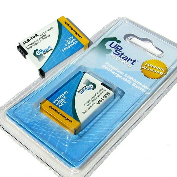 2x Pack - UpStart Battery Samsung SL202 Battery - Replacement for Samsung SLB-10A Digital Camera Battery (1050mAh, 3.7V, Lithium-Ion)