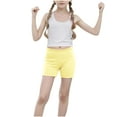 thumbnail image 5 of Girls Athletic Biker Shorts, High Waisted Kids Casual Solid Comfy Yoga Dance Summer Shorts for 5-14 Years, 5 of 7