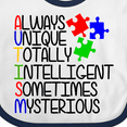 thumbnail image 4 of Inktastic Autism Awareness Acronym Boys or Girls Baby Bib, 4 of 4