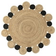 thumbnail image 2 of JONATHAN Y ANSA 5' Round Area Rug, Ayana Two-Tone Jute Hippy Circle - Natural/Black, RNF108A-5R, 2 of 6