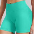 thumbnail image 4 of KPOPLK Women's Biker Shorts 4" - Yoga Shorts No Front Seam High Waisted Womens Workout Gym Booty Scrunch Butt Shorts,Mint Green,Size S, 4 of 5
