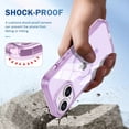 thumbnail image 3 of Allytechgroup iPhone 15 Case with Screen Protector, Magnetic Back Cover Compatible with Magsafe Transparent Shockproof Drop Proof Phone Case for Apple iPhone 15, Lightpurple, 3 of 8