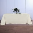 thumbnail image 3 of BalsaCircle 10 Pieces 90" x 156" Ivory Rectangle Polyester Tablecloths Table Cover Linens, 3 of 8