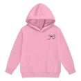 thumbnail image 6 of ZHOGXU Big Boys Girls Outfits 2 Piece Long Sleeve Bow Print Pocket Hoodies And Joggers Fashion Comfortable Sets For Casual Wear And Outdoor Activities Pink 12-13 Years, 6 of 6