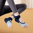 thumbnail image 3 of Toudaret 1 Pair Toeless Non-slip Grip Socks,Pilates Socks Women Yoga Socks With Grips For Pilates Yoga Ballet Dance Barre Toe Socks, 3 of 8