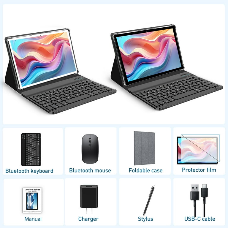 Tablet 10 Inch Android 14 Tablets,WiFi 6 Tableta PC,64GB ROM+8GB