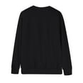 thumbnail image 5 of Women's Solid Color Crewneck Sweatshirt, Soft Stretchable Long Sleeve Pullover Top, Comfortable Casual Loungewear for Daily Wear, Fall Winter Basic Streetwear Essential with Regular Fit Black L, 5 of 9