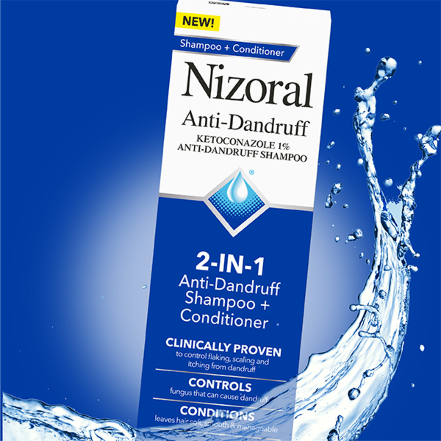 Nizoral Anti-Dandruff Shampoo – 14oz Value Size – Silicone & Oil Free, NEW In Box