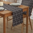 thumbnail image 5 of Table Runner Dresser Scarf 13 x 90 Inch Black Modern Geometic Texture Table Runners Non-Slip Heat Kitchen Dining Table Decor for Kitchen Farmhouse Indoor Outdoor Home Party, 5 of 7