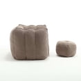 thumbnail image 6 of MEIGUGAO Adult Solid Print Oversized Bean Bag Chair, Coffee, 6 of 14