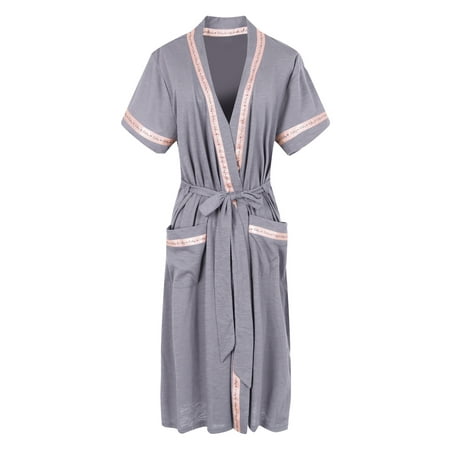 

Richie House Women s Short Sleeve Cotton Bathrobe Robe RHW2753