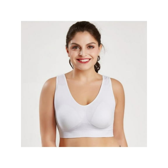 Women Plus Size Sports Bra Double Layer Seamless Workout Fitness Vest Yoga Bra