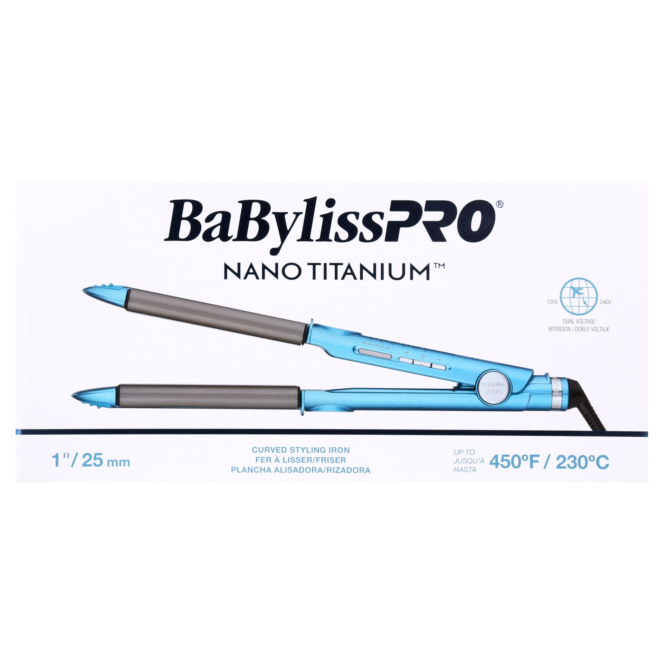 BaBylissPRO® Nano Titanium™ 1" Curved Styling Iron