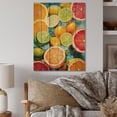 thumbnail image 2 of Designart "Food Citrus composition Popart" Farmhouse Print on Natural Pine Wood, 2 of 5