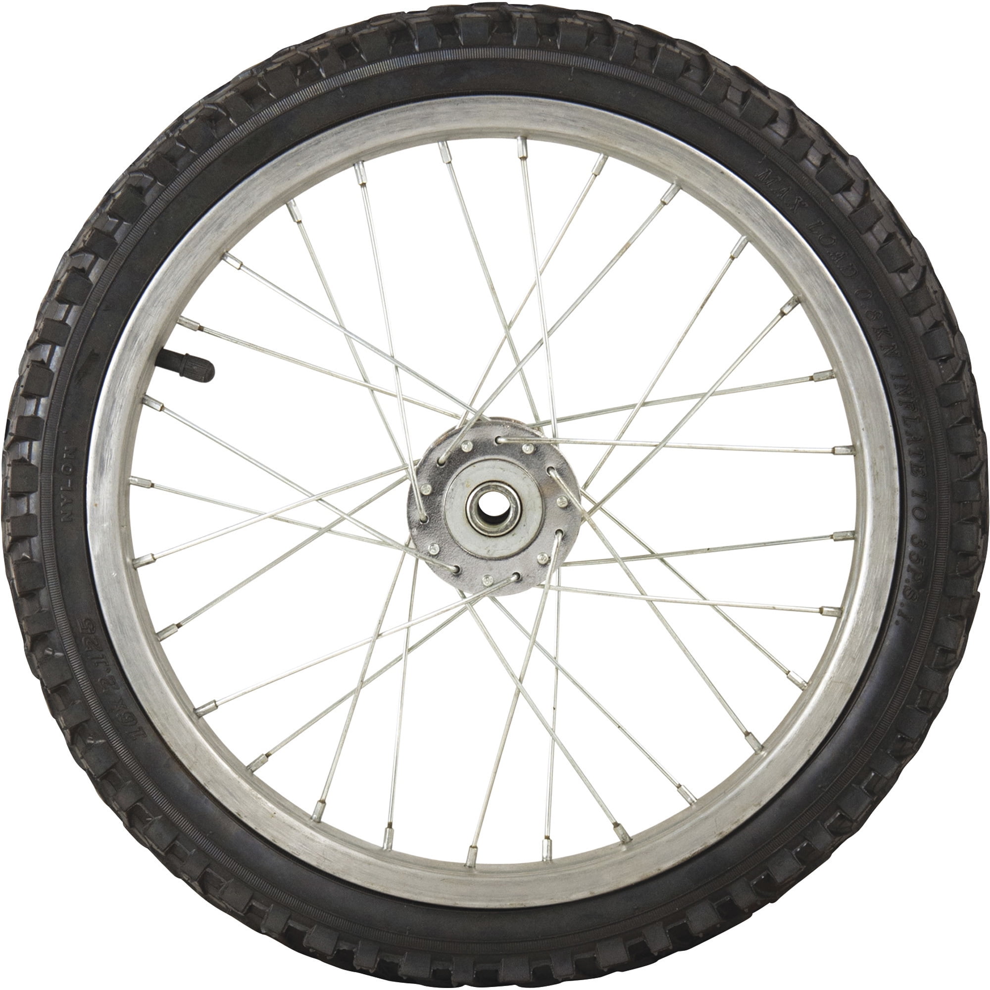 Marathon Tires 50845 Pneumatic Tire on Steel Spoked Wheel - 0. 5 inch Bore, 16 x 1. 75