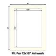 thumbnail image 2 of Cream Linen Picture Frame Mat for 16x20 Frames - Fits 13x18 Photos - 50 Mats, 2 of 7