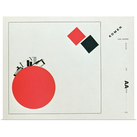 Great BIG Canvas | Rolled Eliezer Markowich Lissitzky Poster Print entitled Illustration to 'The Story of Two Squares', written by the artist,