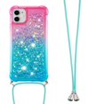 thumbnail image 3 of Funda para iPhone 12 Mini Brillantina Líquida Divertida Reluciente y con Cristales en Movimiento Cuerpo Cruzado con Cordón Ajustable, 3 of 5