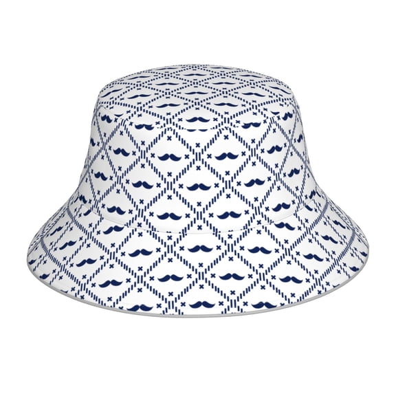 Balery Hipster Mustache Sun Hats for Men Women Bucket Hat UPF 50  Buckey Hat Boonie Hat Foldable UV Protection Hiking Beach Fishing Summer