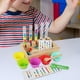 thumbnail image 1 of Juego de de juguete Montessori, juguete de aprendizaje preescolar, juguetes de educación temprana, bolas de arco iris en tazas, rompecabezas CUTICAT Bolas en Copas, 1 of 8