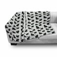 thumbnail image 3 of Cat Soft Flannel Fleece Throw Blanket, Black Cat on White Backdrop Playful Friendly Animals Posing Domestic Pets, Cozy Plush for Indoor and Outdoor Use, 50" x 70", Black White, by Ambesonne, 3 of 6