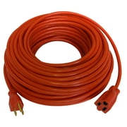Hyper Tough 100 ft 16AWG/3 Indoor/Outdoor Light-Duty Orange Vinyl Extension Cord