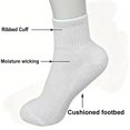 thumbnail image 4 of DOVACKA 6 pairs Women's Cushioned Ankle Socks, Breathable Cotton Solid Color for Athletic Running, 4 of 5