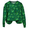 thumbnail image 4 of Qiopertar Mode Femmes Saint-Patrick Décontracté Manches Longues Col Rond Imprimé Chandail en Molleton Dames Hauts Blouse Offres de la Semaine Liquidation Moins de 5$ jusqu'à 90 % de Réduction, 4 of 4